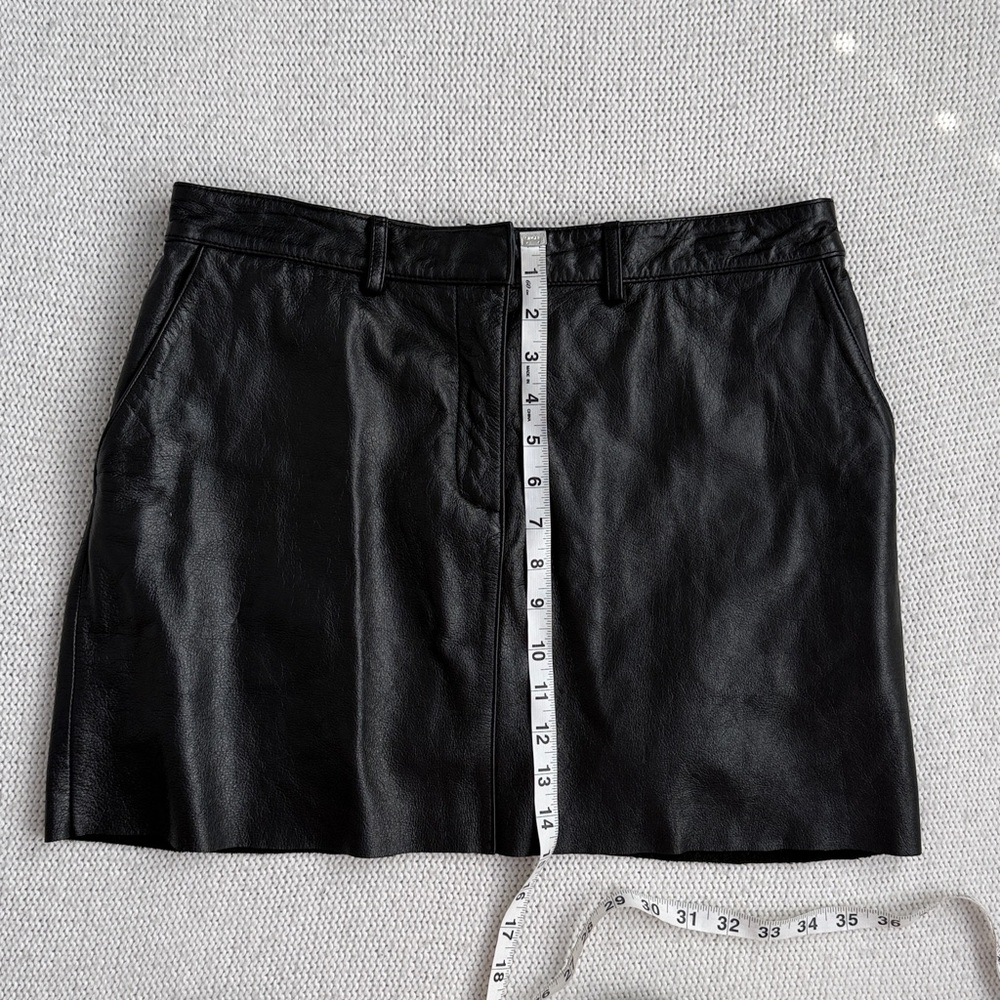 Wilson’s Genuine Leather Mini Skirt Black Size 12 - Picture 5 of 7